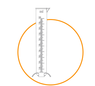 line art of a measuring cylinder