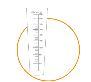 line art of a tapered measuring cylinder