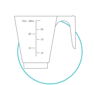 simple outline of a measuring scoop