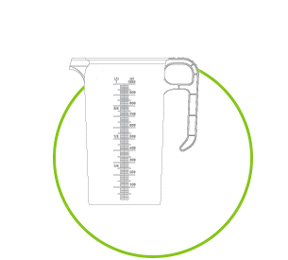 simple outline of a measuring jug