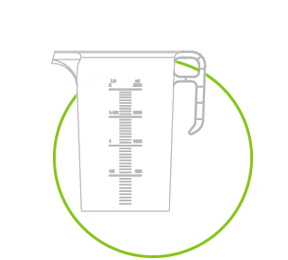 simple outline of a measuring jug