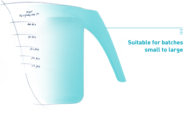 customisable plastic mould measuring bucket for branding