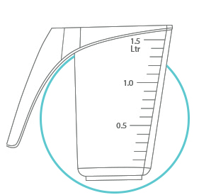 line art of a jug sized scoop